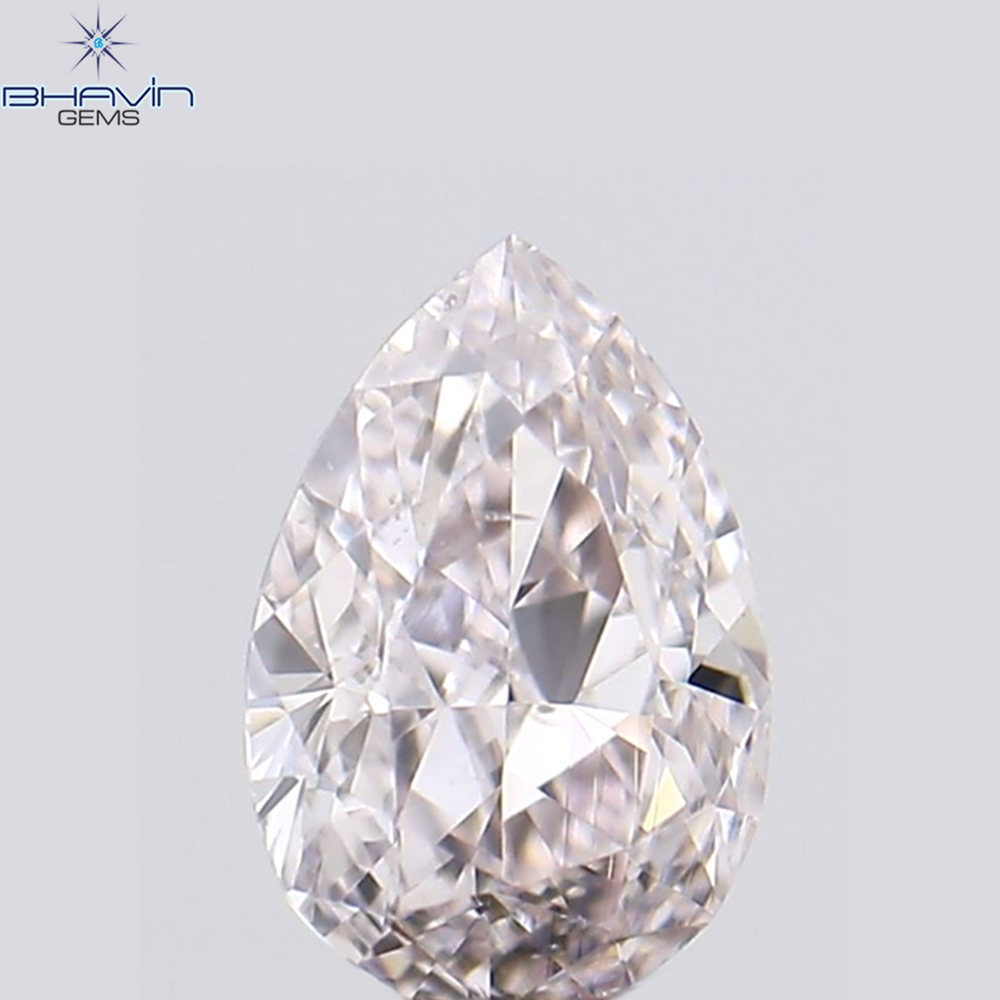 0.12 CT ペアシェイプ ナチュラル ダイヤモンド ピンク色 SI2 クラリティ (3.99 MM)