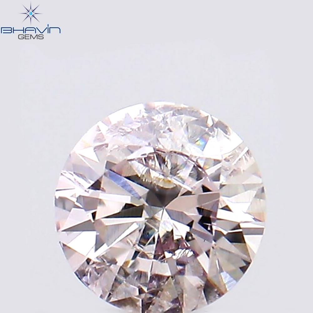 0.12 CT Round Shape Natural Diamond Pink Color SI2 Clarity (3.30 MM)