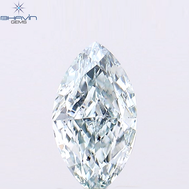 0.36 CT Marquise Shape Natural Diamond Greenish Blue Color SI1 Clarity (6.85 MM)
