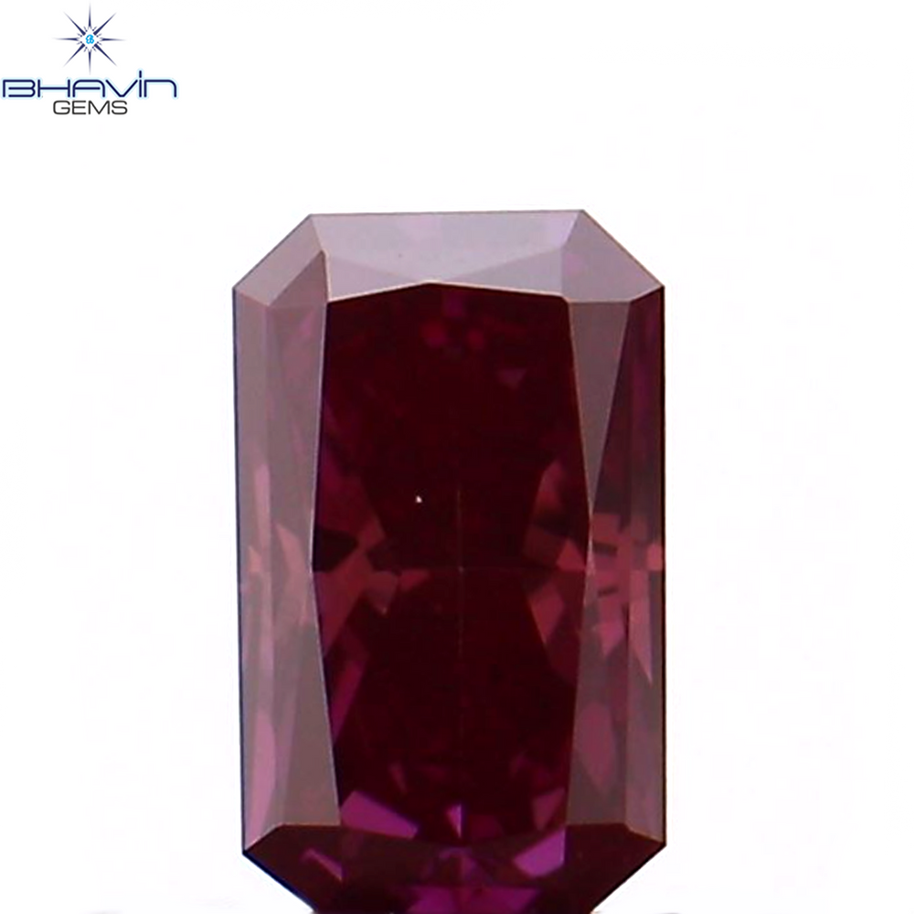 0.25 CT ラディアント シェイプ ナチュラル ダイヤモンド ピンク色 VS1 クラリティ (4.55 MM)