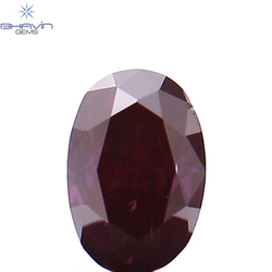 0.16 CT Oval Shape Natural Diamond Enhanced Pink Color VS1 Clarity (4.04 MM)