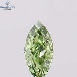 0.10 CT Marquise Shape Natural Diamond Green Color VS2 Clarity (4.80 MM)