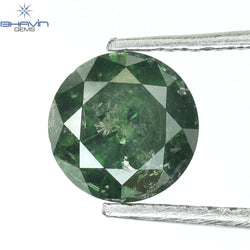 0.76 CT Round Diamond Natural Loose Diamond Green Color I3 Clarity (5.86 MM)