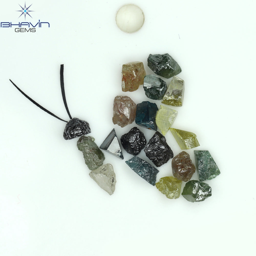 9.39 CT/22 PCS Mix Color Rough Diamond Natural loose Diamond I3 Clarity (4.85 MM)