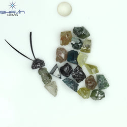 9.39 CT/22 PCS Mix Color Rough Diamond Natural loose Diamond I3 Clarity (4.85 MM)