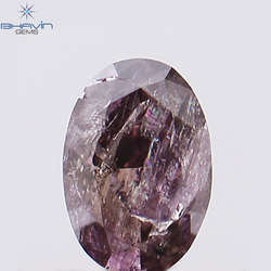 0.18 CT Oval Shape Natural Diamond Pink Color I2 Clarity (4.26 MM)