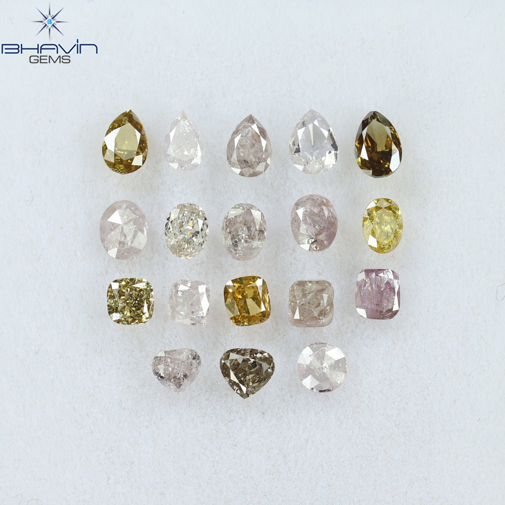 0.34 CT ハートシェイプ ナチュラル ダイヤモンド オレンジ色 VS1 クラリティ (4.59 MM)