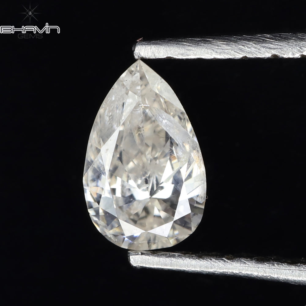 0.25 CT Pear Shape Natural Diamond White Color I1 Clarity (5.71 MM)