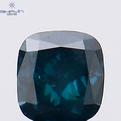 0.22 CT クッション シェイプ ナチュラル ダイヤモンド ブルー カラー VS2 クラリティ (3.53 MM)