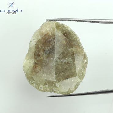 18.75 CT Slice Shape Natural Diamond Salt And Pepper Color I3 Clarity (31.00 MM)