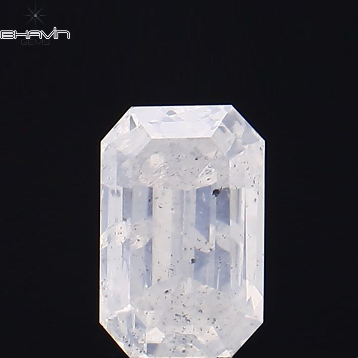 0.33 CT Emerald Shape Natural Diamond White Color I1 Clarity (4.62 MM)
