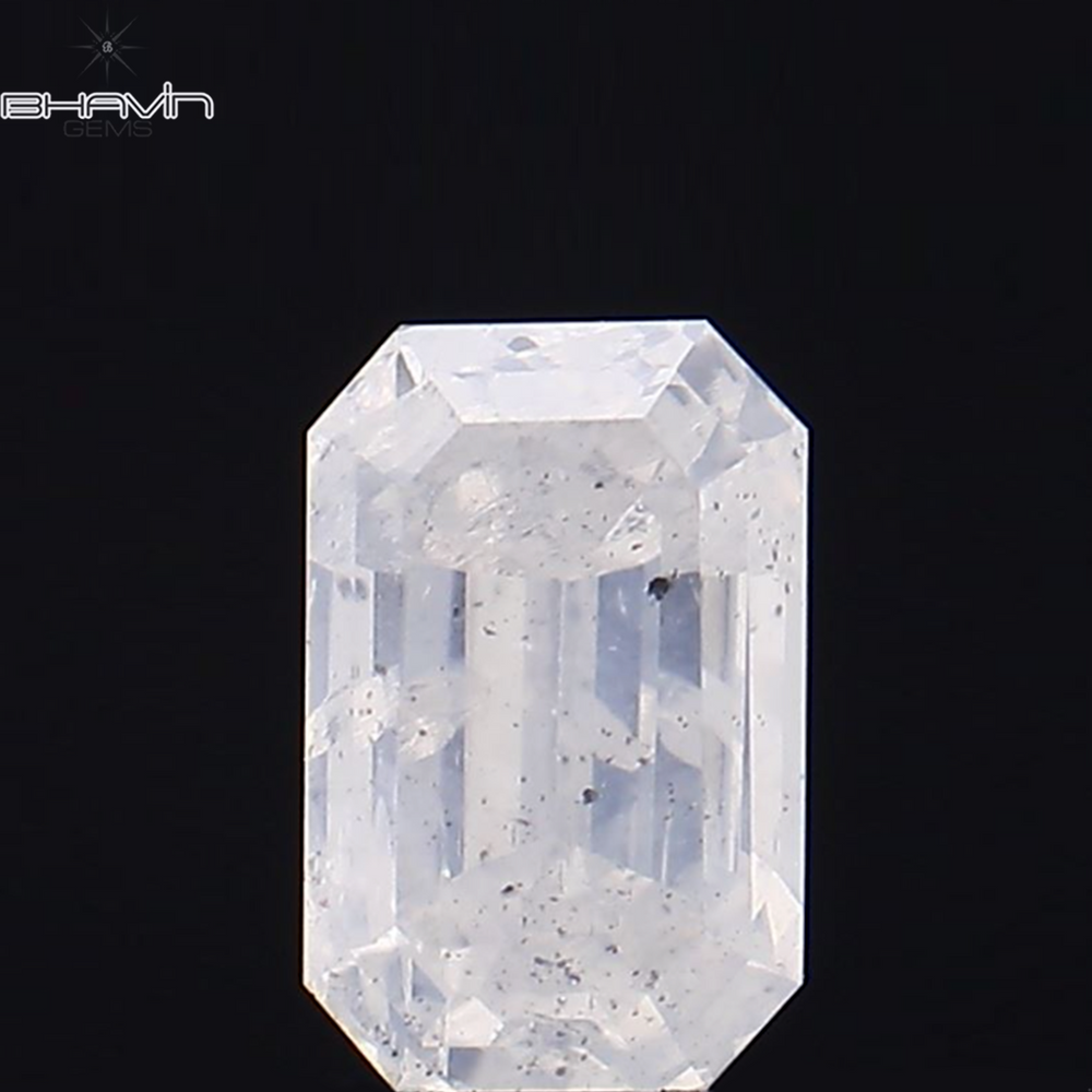 0.21 CT エメラルド シェイプ ナチュラル ダイヤモンド オレンジ色 VS2 クラリティ (3.86 MM)
