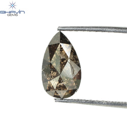 0.39 CT ペアシェイプ ナチュラル ルース ダイヤモンド ソルト アンド ペッパー カラー I3 クラリティ (5.27 MM)