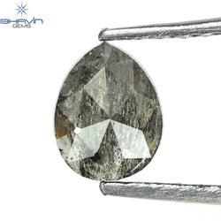 0.44 CT Pear Shape Natural Loose Diamond Salt And Pepper Color I3 Clarity (5.71 MM)
