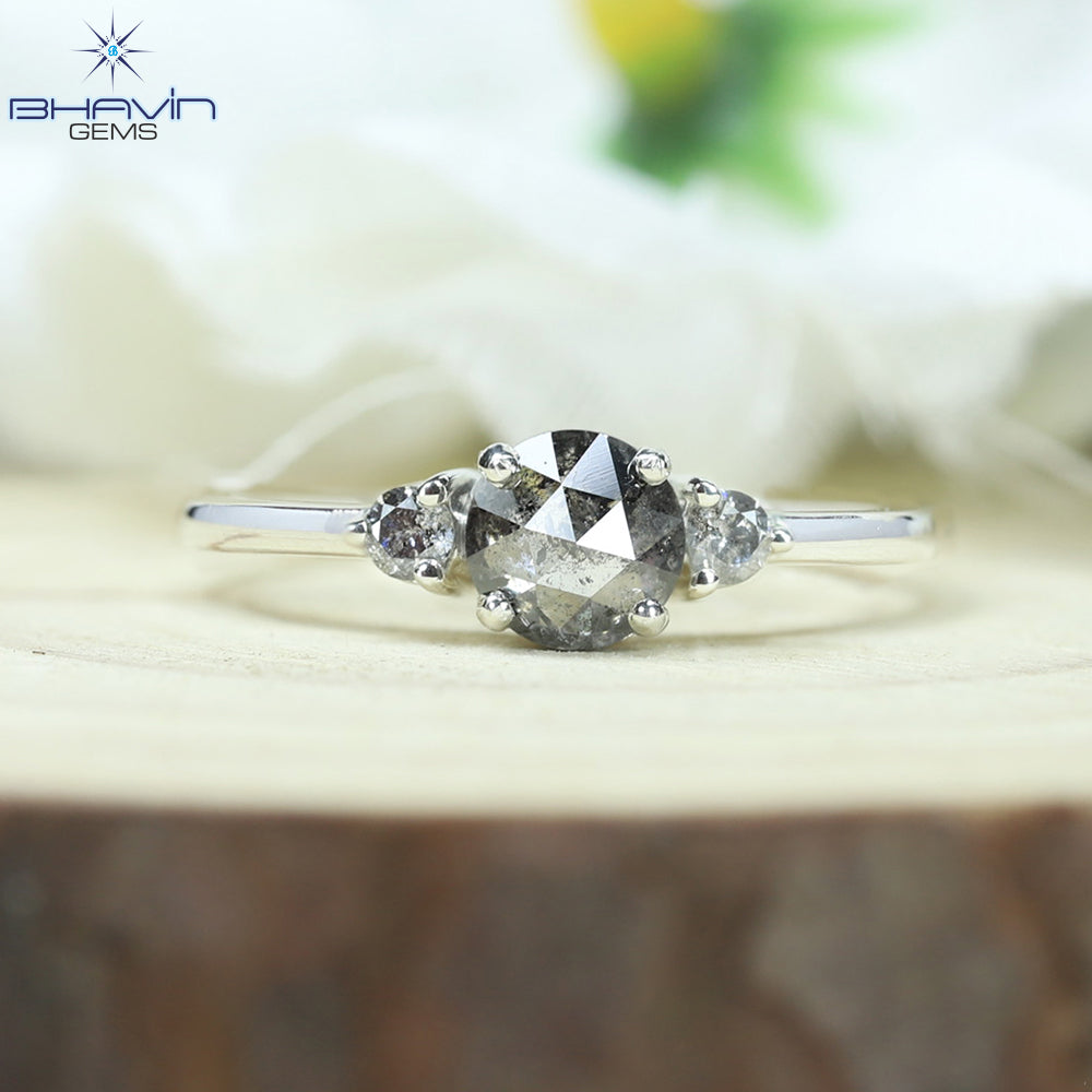 Round Rose Cut Shape Diamond Engagement Ring And Wedding Diamond Ring