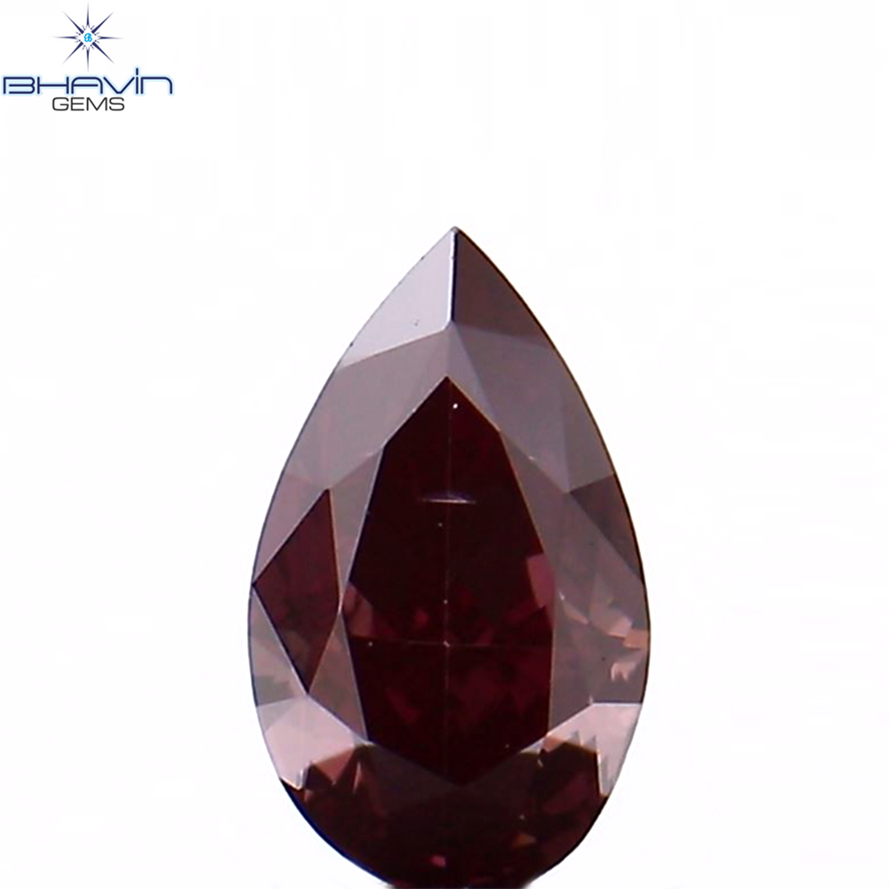 0.23 CT ペアシェイプ ナチュラル ダイヤモンド ピンク色 VS2 クラリティ (5.05 MM)
