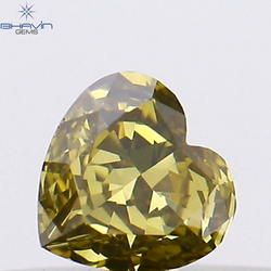 0.16 CT Heart Shape Natural Diamond Green Color VS1 Clarity (3.55 MM)