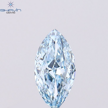 0.11 CT Marquise Shape Natural Diamond Greenish Blue Color VVS1 Clarity (4.91 MM)