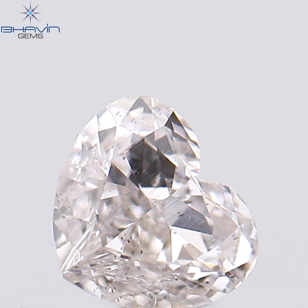 0.23 CT ハートシェイプ ナチュラル ダイヤモンド ピンク色 VS1 クラリティ (3.97 MM)