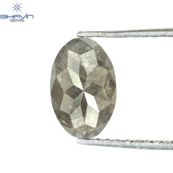 1.68 CT Oval Shape Natural Diamond Salt And Pepper Color I3 Clarity (9.25 MM)
