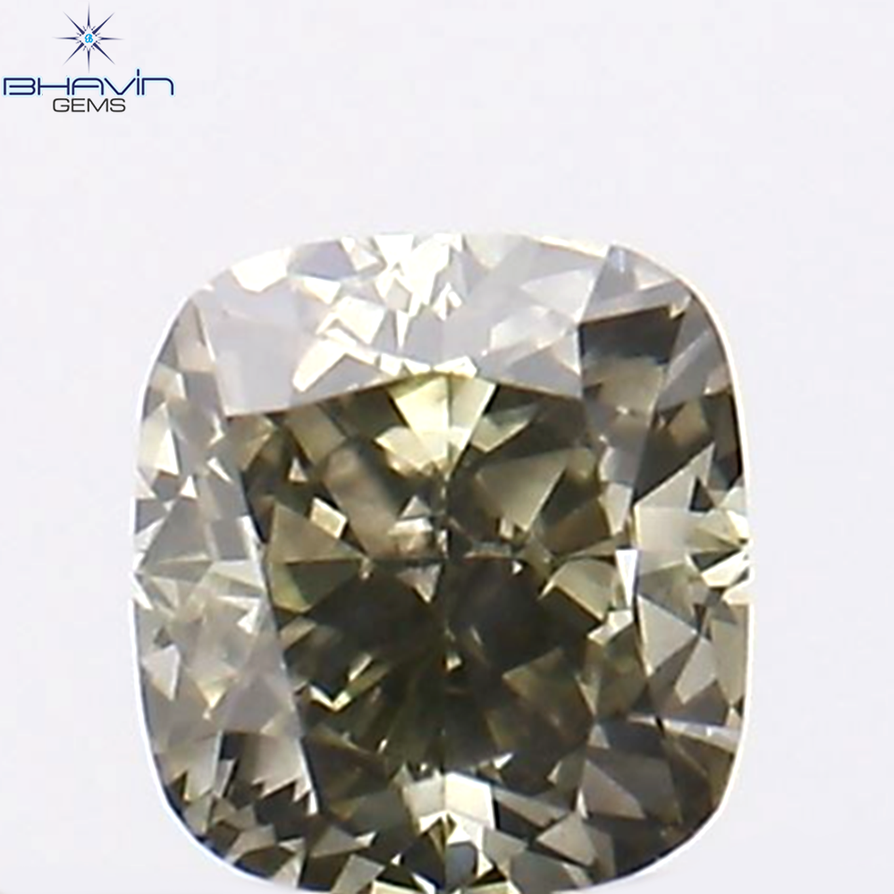 0.21 CT Cushion Shape Natural Diamond Gray Color VS1 Clarity (3.22 MM)