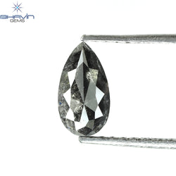 0.70 CT Pear Shape Natural Loose Diamond Salt And Pepper Color I3 Clarity (7.97 MM)