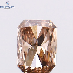 0.18 CT Radiant Shape Natural Diamond Pink Color VS1 Clarity (3.75 MM)