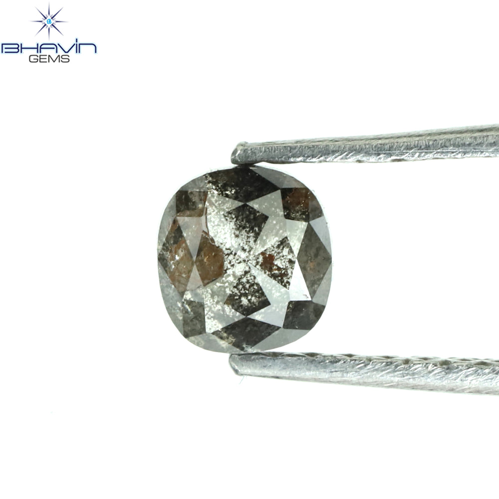 0.54 CT Cushion Shape Salt and Pepper Color Diamond Clarity I3 (4.43 MM)