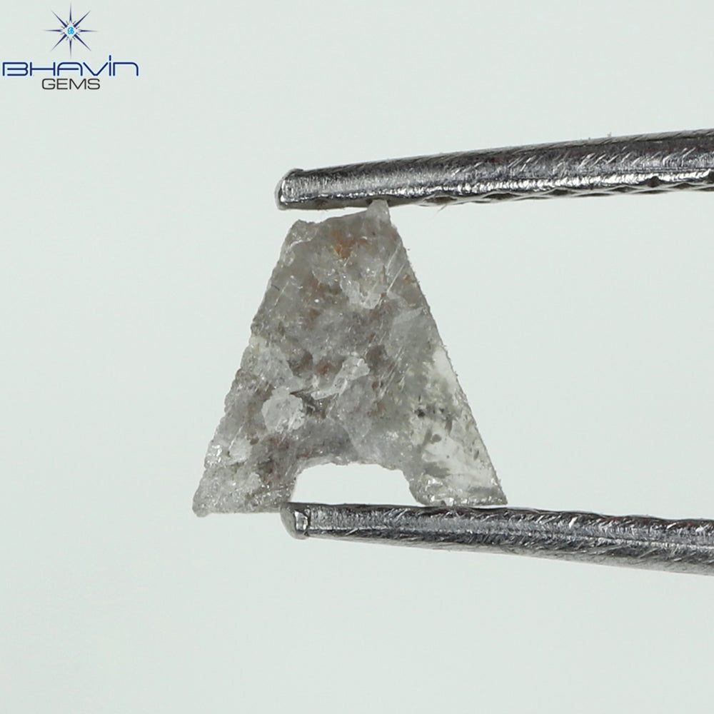 1.05 CT、ノーカット ポルキ シェイプ、天然ダイヤモンド、ブルー カラー、I3 クラリティ (5.42 MM)
