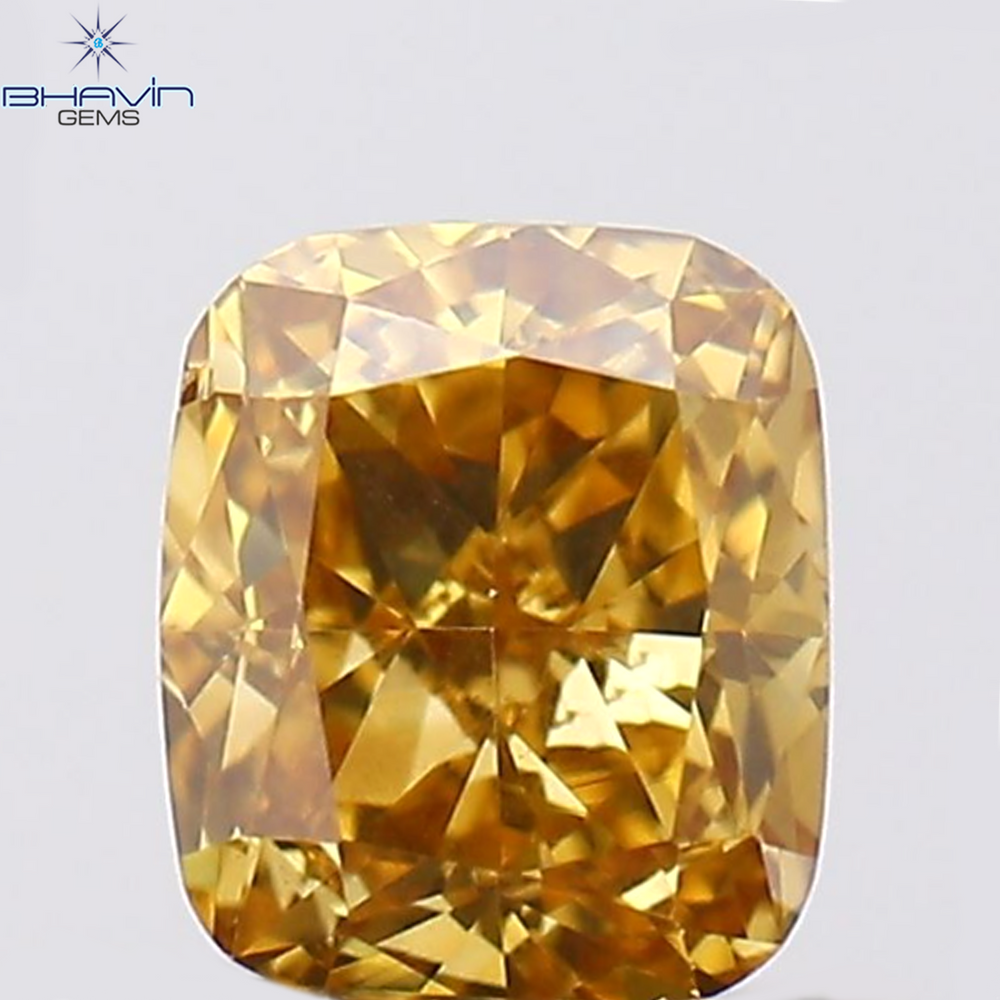 0.23 CT Cushion Shape Natural Loose Diamond Orange Color VS1 Clarity (3.61 MM)