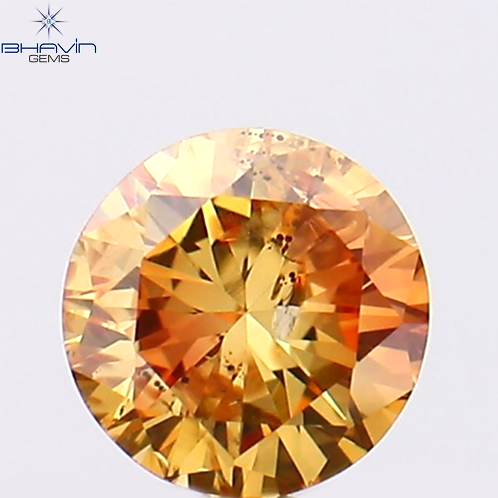 0.17 CT ラウンド シェイプ ナチュラル ダイヤモンド ピンク色 SI1 クラリティ (3.46 MM)