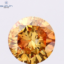 0.17 CT Round Shape Natural Diamond Pink Color SI1 Clarity (3.46 MM)