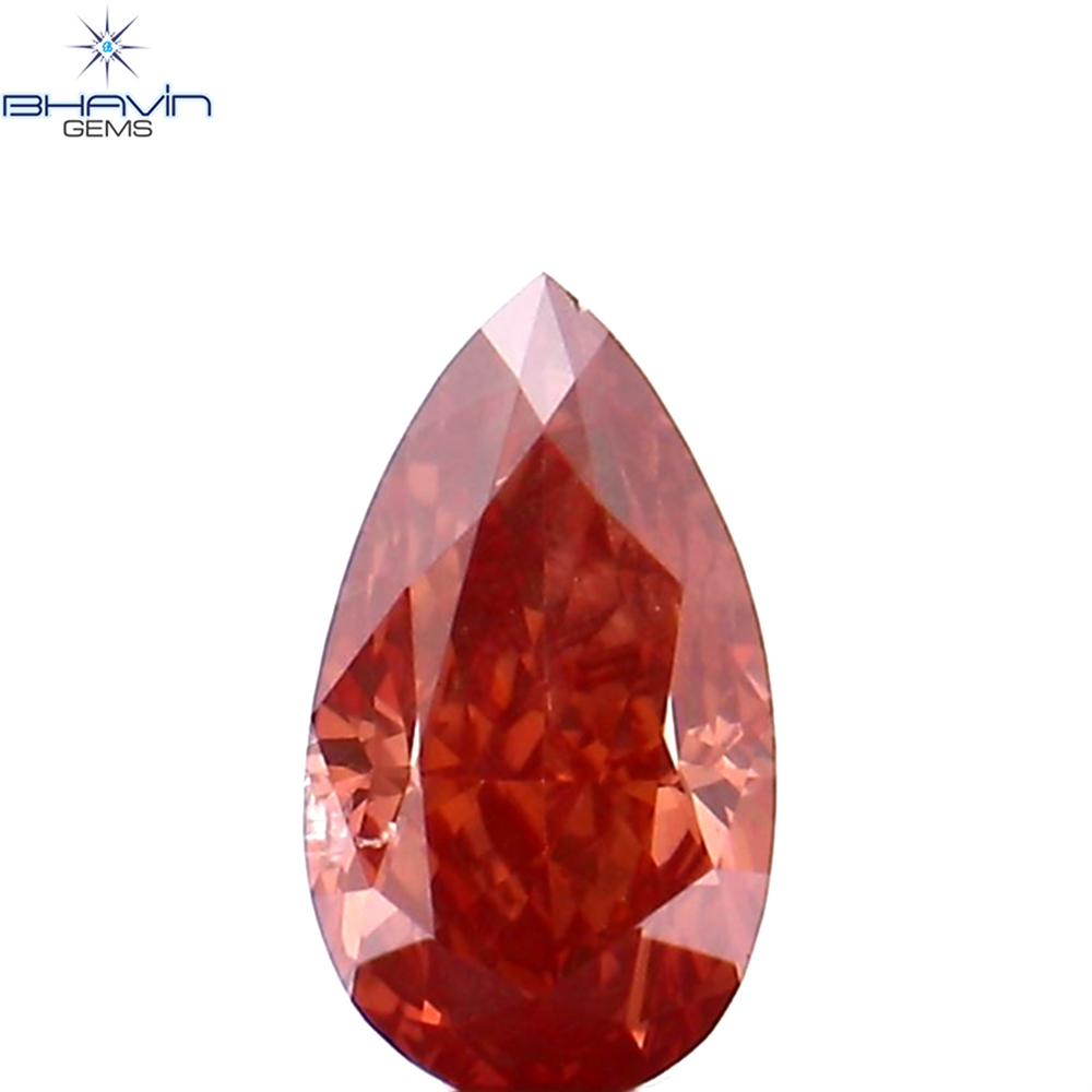 0.24 CT ペアシェイプ ナチュラル ダイヤモンド ピンク色 SI1 クラリティ (5.25 MM)