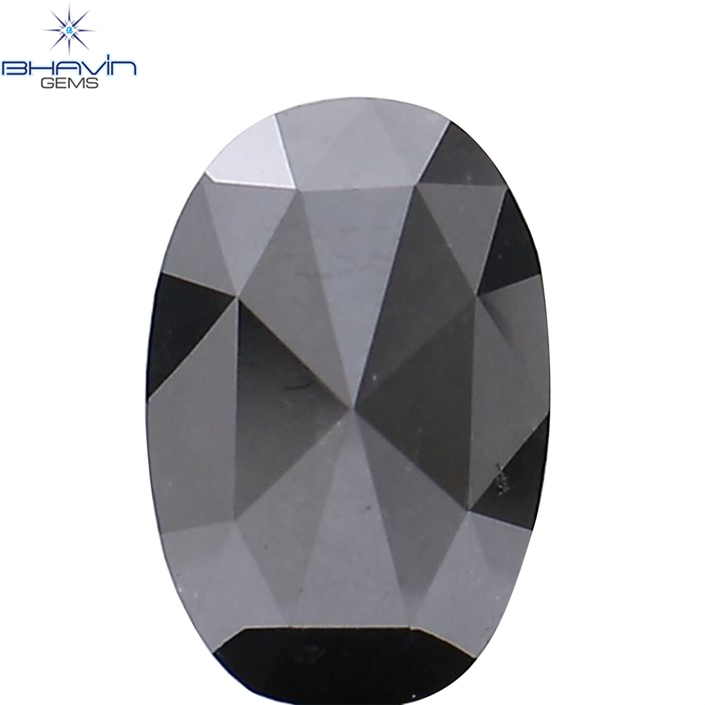 1.66 CT Oval Diamond Natural Diamond Black Diamond Clarity Opaque (9.06 MM)