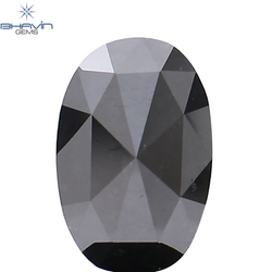 1.66 CT Oval Diamond Natural Diamond Black Diamond Clarity Opaque (9.06 MM)