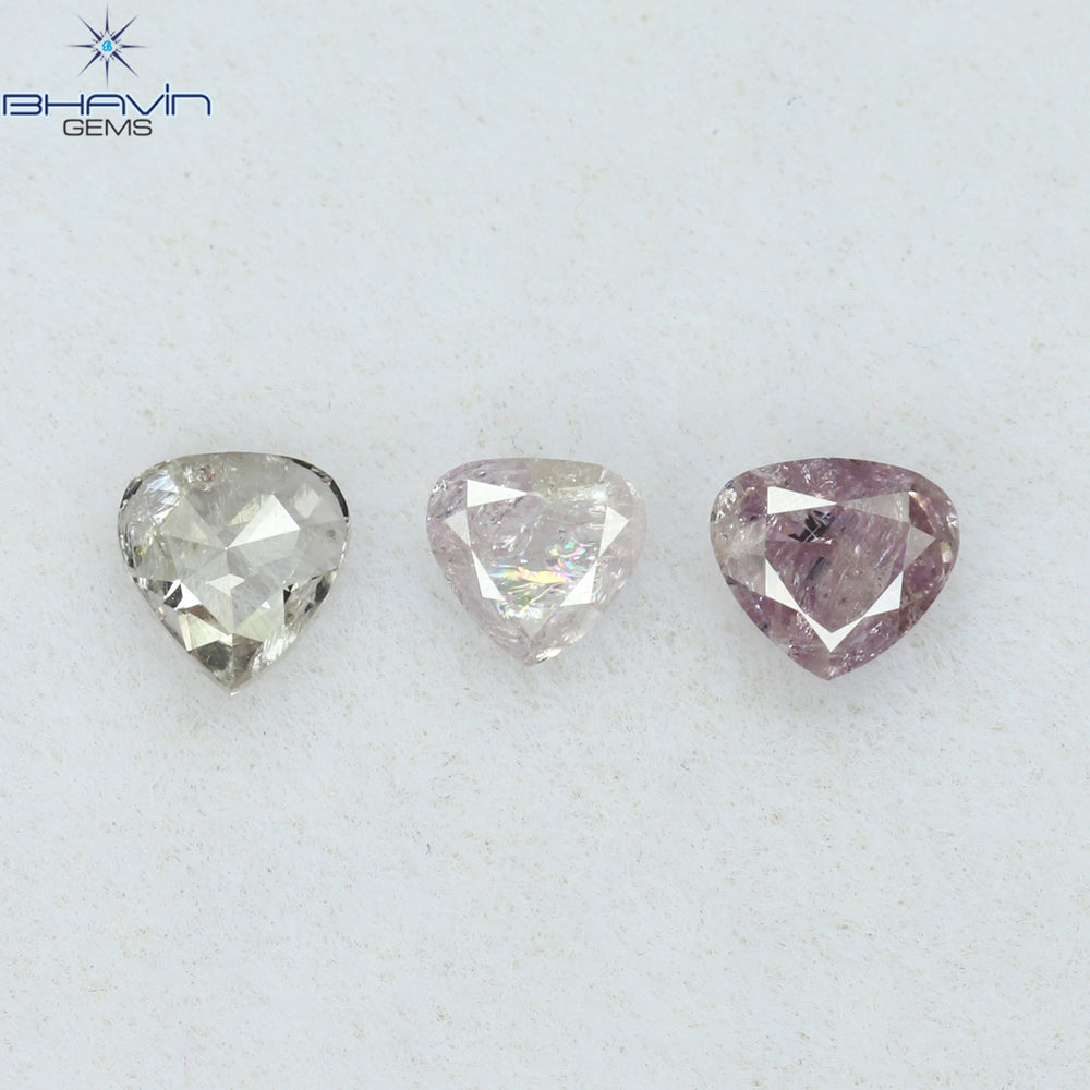 0.06 CT ハートシェイプ 天然ダイヤモンド ピンク色 SI1 クラリティ (2.10 MM)