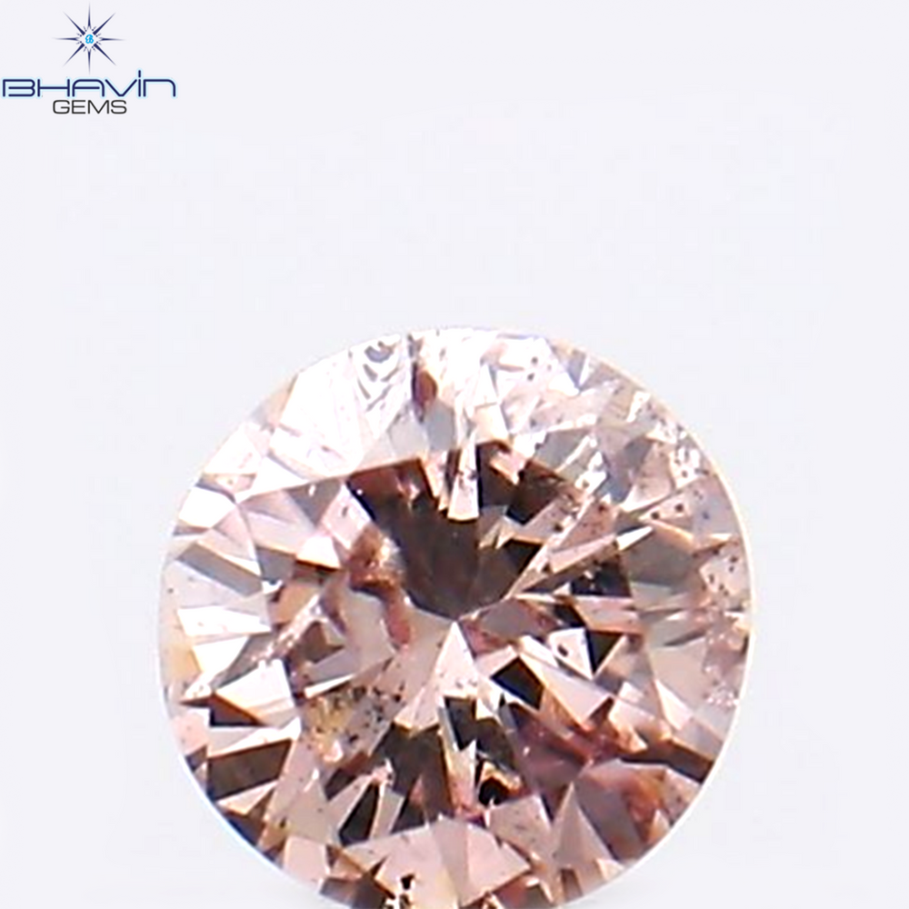 0.05 CT ラウンド シェイプ ナチュラル ダイヤモンド ピンク (アーガイル) カラー SI2 クラリティ (2.36 MM)