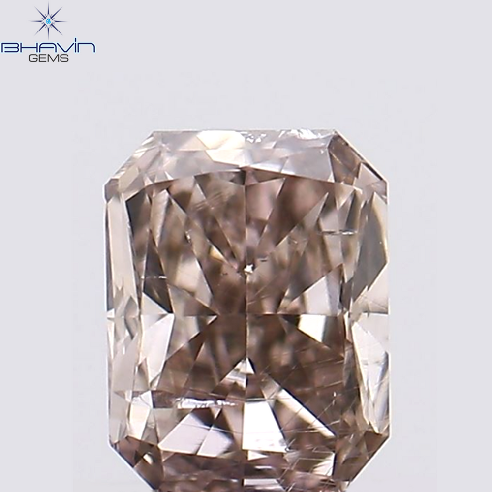 0.08 CT ラディアント シェイプ ナチュラル ダイヤモンド ピンク色 SI2 クラリティ (2.38 MM)