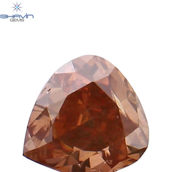 0.20 CT Heart Shape Natural Diamond Enhanced Pink Color SI1 Clarity (3.58 MM)