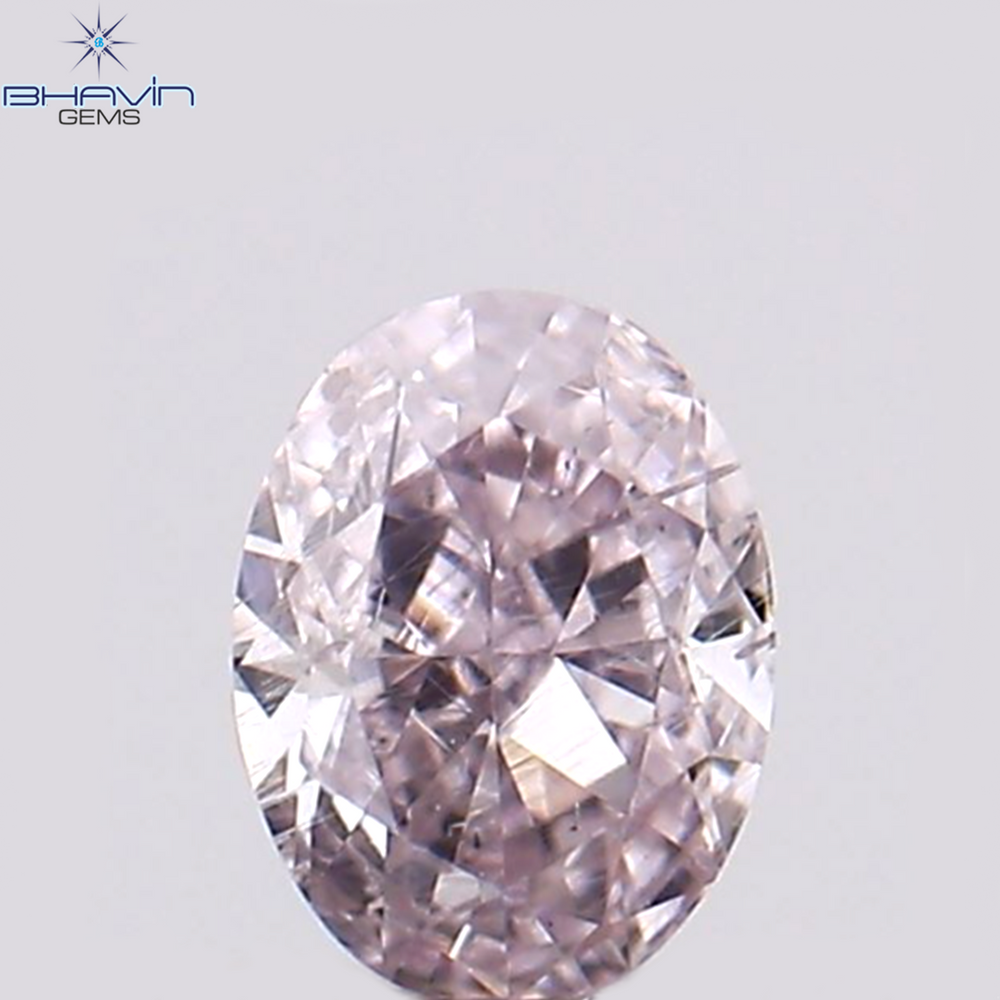 0.08 CT オーバル シェイプ ナチュラル ダイヤモンド ピンク カラー VS2 クラリティ (2.97 MM)