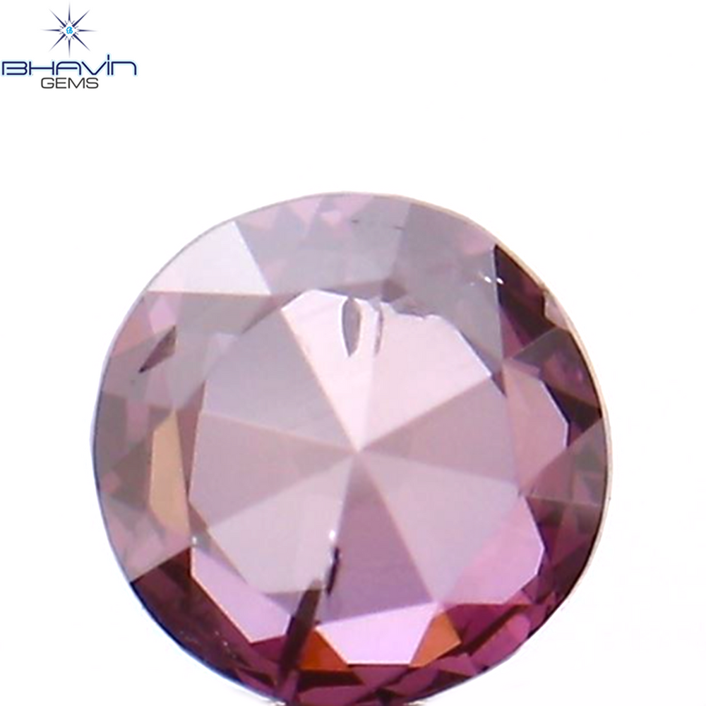 0.13 CT Round Rose Cut Shape Natural Diamond Pink Color SI2 Clarity (3.30 MM)