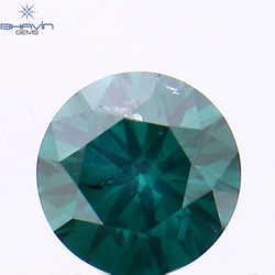 0.28 CT Round Shape Natural Diamond Blue Color SI1 Clarity (4.18 MM)