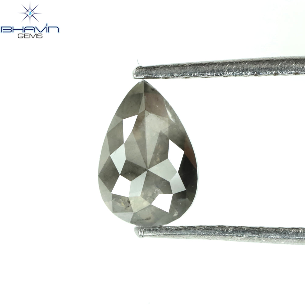 0.50 CT Pear Shape Natural Diamond Grey Color I3 Clarity (6.54 MM)