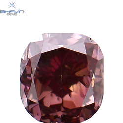 0.27 CT Cushion Shape Natural Loose Diamond Enhanced Pink Color VS2 Clarity (3.60 MM)