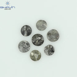1.05 CT、ノーカット ポルキ シェイプ、天然ダイヤモンド、ブルー カラー、I3 クラリティ (5.42 MM)