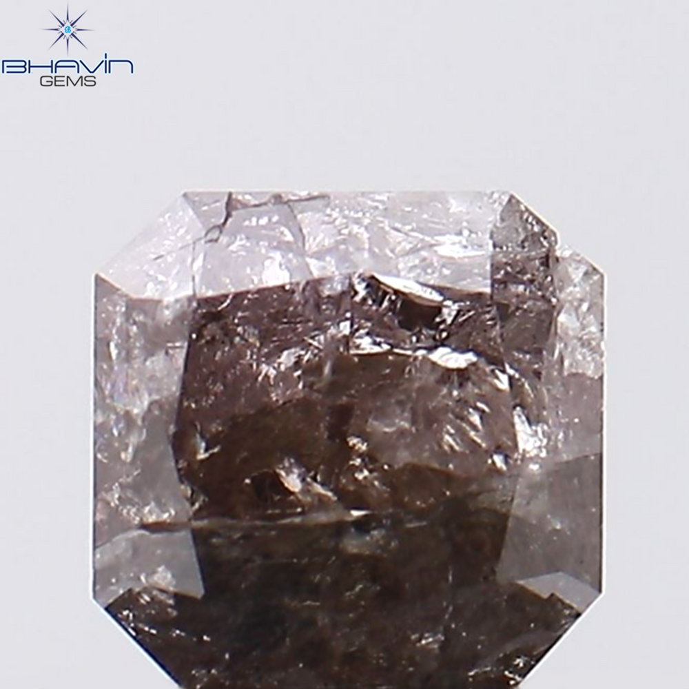 1.03 CT ラディアント シェイプ ナチュラル ダイヤモンド ブラウン カラー VS2 クラリティ (5.93 MM)