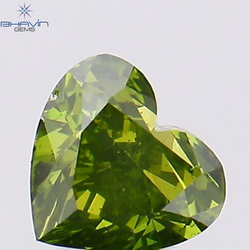 0.45 CT Heart Shape Natural Diamond Green Color SI2 Clarity (4.72 MM)