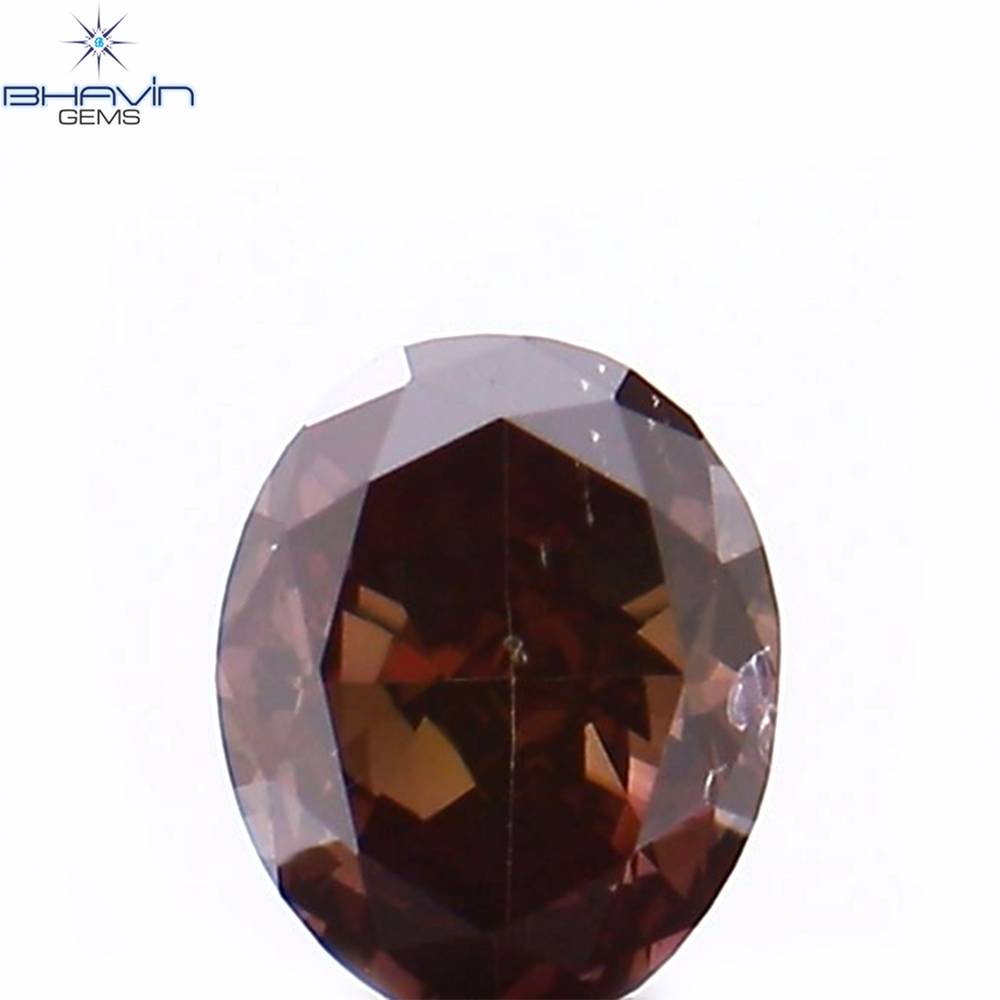 0.17 CT オーバル シェイプ ナチュラル ルース ダイヤモンド ピンク カラー VS2 クラリティ (3.58 MM)