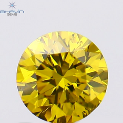 0.18 CT Round Shape Natural Diamond Orange Color VS2 Clarity (3.66 MM)