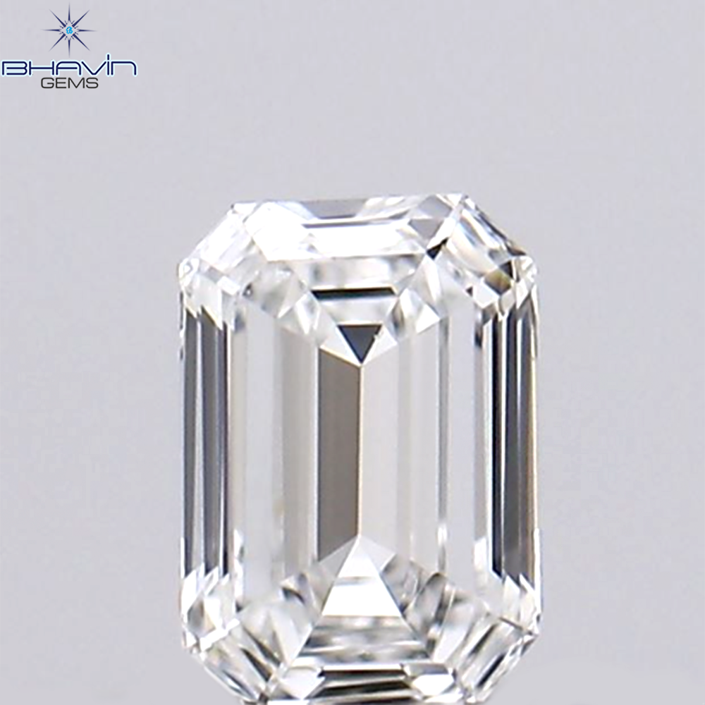 0.09 CT エメラルド シェイプ ナチュラル ダイヤモンド ホワイト カラー VS1 クラリティ (3.15 MM)